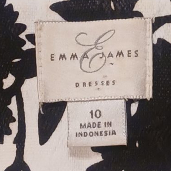 Emma James - White & Black Floral Jacket, Single Breasted, Long Sleeve, - Picture 9 of 12